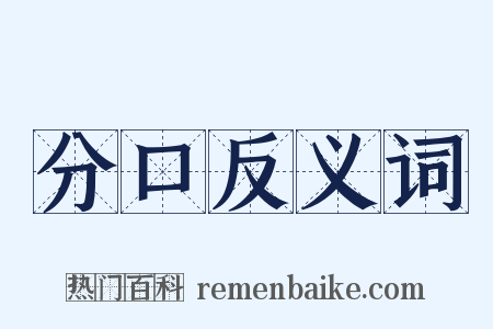 分口反义词是什么意思的图片